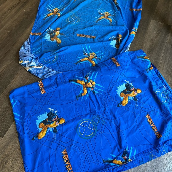 🛌 🔥 Vintage X-MEN Wolverine flat/fitted sheets - Picture 5 of 11